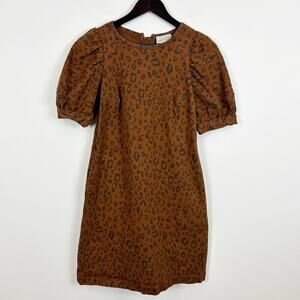Universal Thread Brown Leopard Short Sleeve Dress Size 2